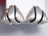 Earrings | Womens Vintage Sterling Silver Geometric Triangle ClipOn Earrings | Jewelry