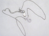 Silver Necklaces | Sterling Silver Dainty Symbol Station Chain Necklace 18" | Discount Estate Jewelry Online