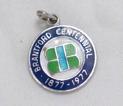 Canada Charm | Vintage Sterling Silver Brantford Canada Centennial 1877 - 1977 pendant | Jewelry