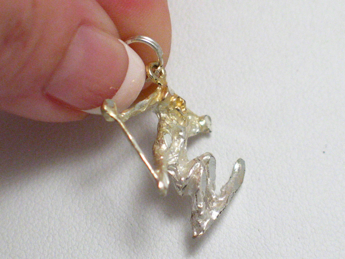 Charm | Sterling Silver Olympic Snow Ski Skier Charm / Pendant | Jewelry