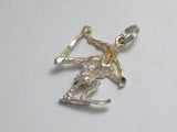Charm | Sterling Silver Olympic Snow Ski Skier Charm / Pendant | Jewelry