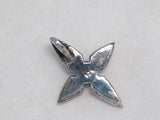 Cross Pendants | Vintage Sterling Silver Blue Stone 4 Point Star of Bethlehem Cross Pendant | Jewelry