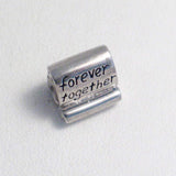 Sterling Silver bead charm pendant 3D Forever Together family friend 4 pandora / equivalent - Blingschlingers Jewelry