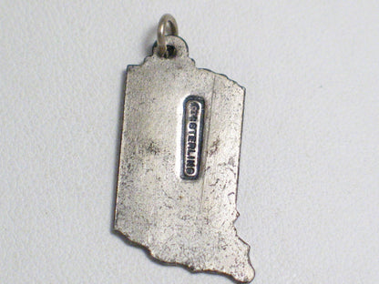 Jewelry - Indiana State Charm, Vintage South Bend Indianapolis Vintage Sterling Silver Travel Charm