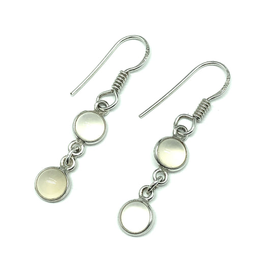 Jewelry | Sterling Silver Neutral Color Moonstone Drop Dangle Earrings