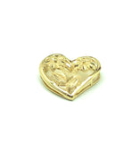 Jewelry > Pendants | Womens 10k Yellow Gold Sandblasted Diamond Cut Floral Heart Pendant