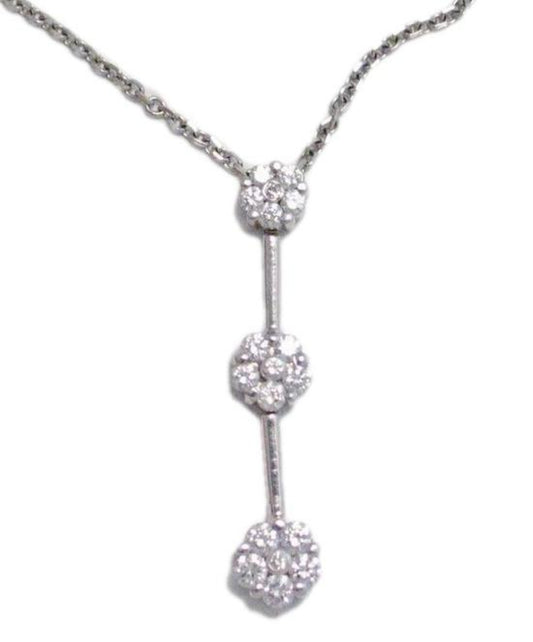 Womens Necklace | 14k White Gold Diamond Necklace 16" | Discount Estate Fine Jewelry online at Blingschlingers