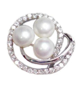 Ring | Womens Big Sterling Silver Glittery Cz & White Pearl Spiral Cocktail Ring  8.75 | Jewelry