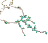 Chains | Womens Captivating Sterling Silver Turquoise Bead Y Necklace 17.5" | Necklaces